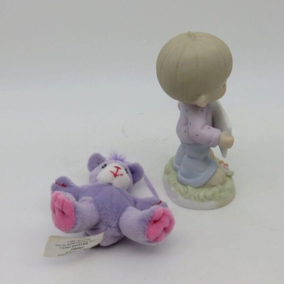 Enesco Precious Moments "I Will Love You All Ways" Figurine and Teddy Bear Gift - Picture 9 of 10